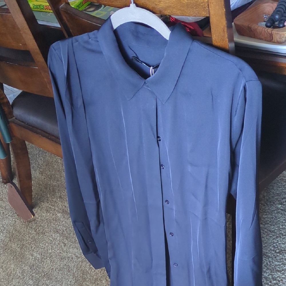 Quince Women's Navy Shirt dress, mini